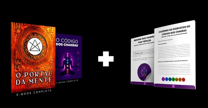O Portal da Mente com bônus O Código dos Chakras, resumo e caderno de exercícios